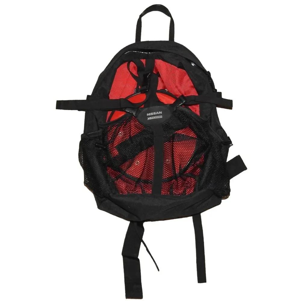 NISSAN XTERRA Triathlon Backpack Hiking Camping Red & Black
